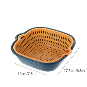 Small Kitchen Double Drain Basket Bowl